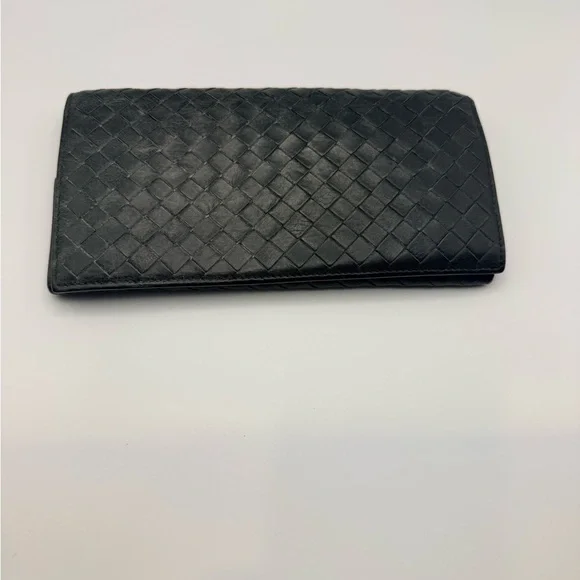 Bottega Veneta Black Long Fold-Over Wallet - Picture 2 of 12